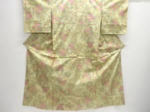 草花模様織出し西陣お召し着物